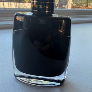 Montblanc Black and Silver Cologne Bottle